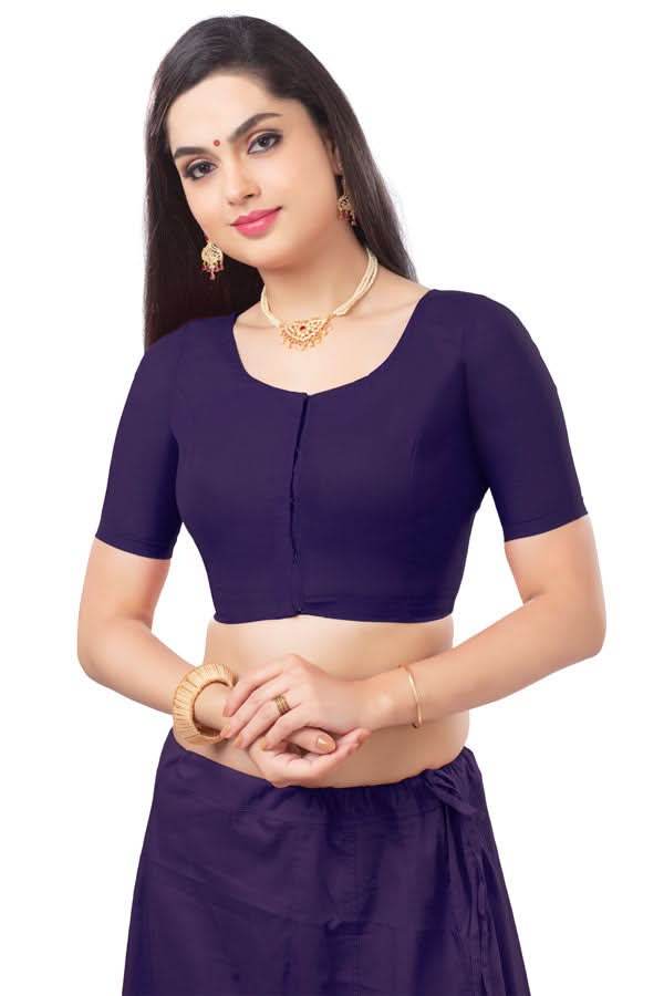 Naidu Hall Princess Cut Front Open Back Covered two by two Blouse - Naidu Hall Family Store