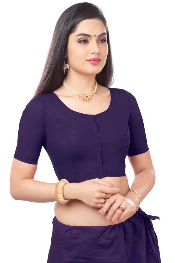 Naidu Hall Princess Cut Front Open Back Covered two by two Blouse - Naidu Hall Family Store
