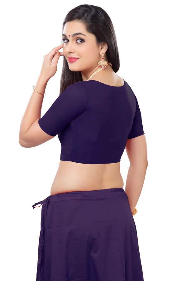 Naidu Hall Princess Cut Front Open Back Covered two by two Blouse - Naidu Hall Family Store
