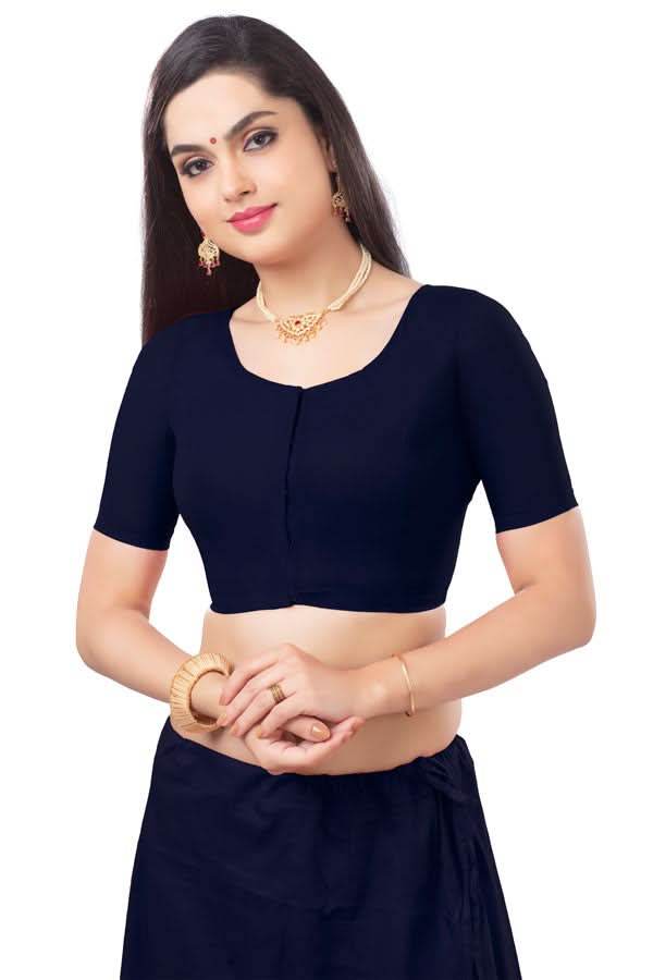 Naidu Hall Princess Cut Front Open Back Covered two by two Blouse - Naidu Hall Family Store