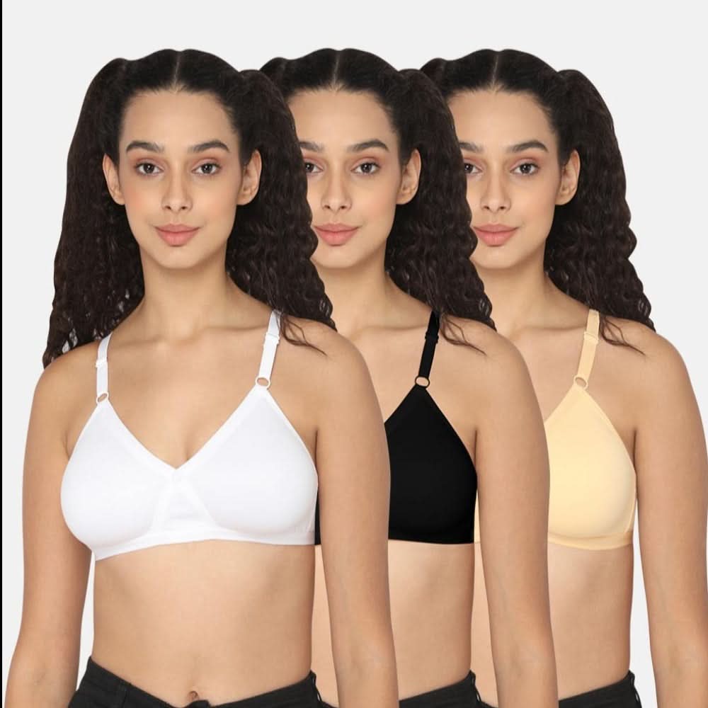 Naidu Hall Medium Coverage Non - Wired Non-Padded T-Shirt Bra - Must Have Pack