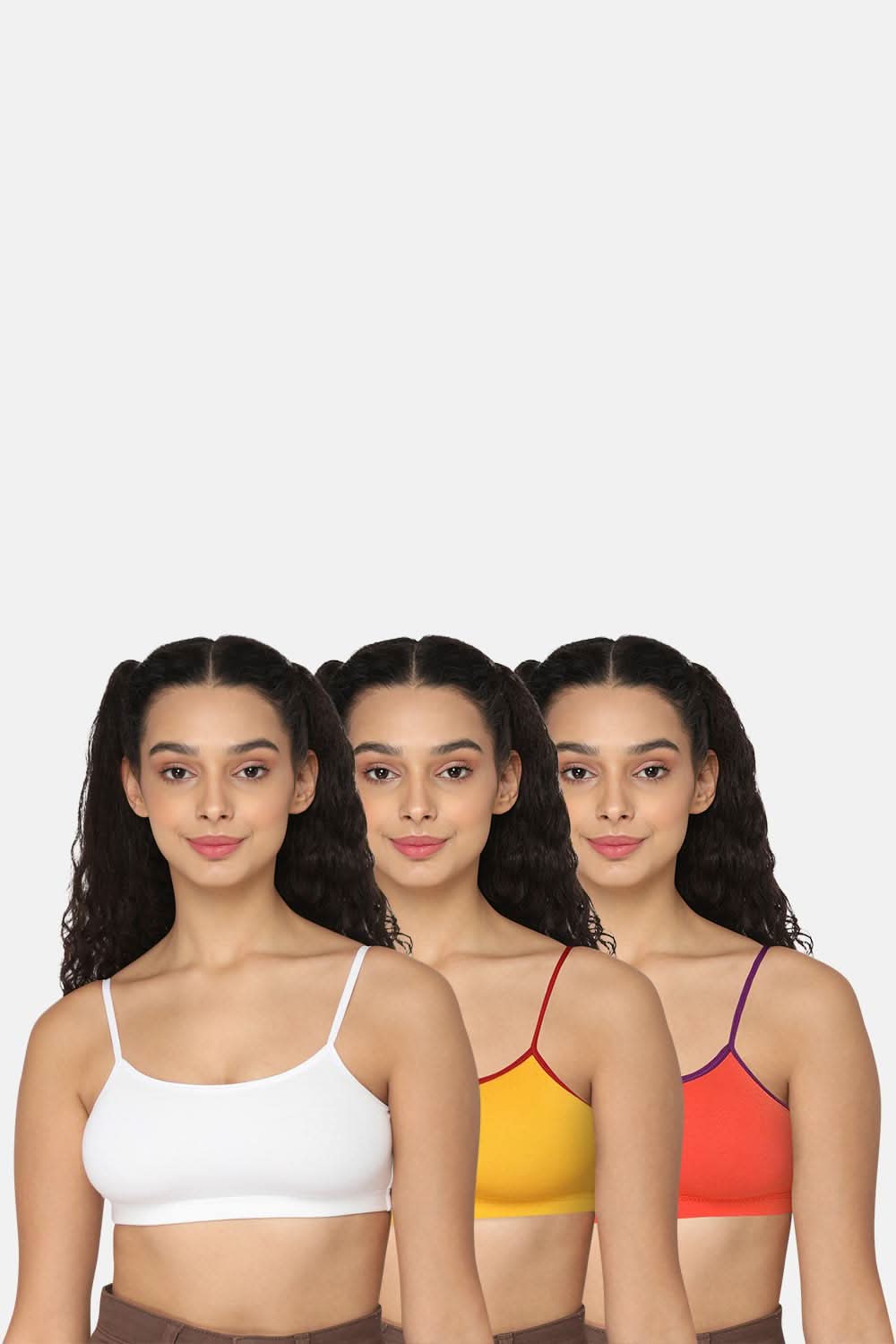 Intimacy Beginner Bra - White Yellow Orange -Colourful Comfort!