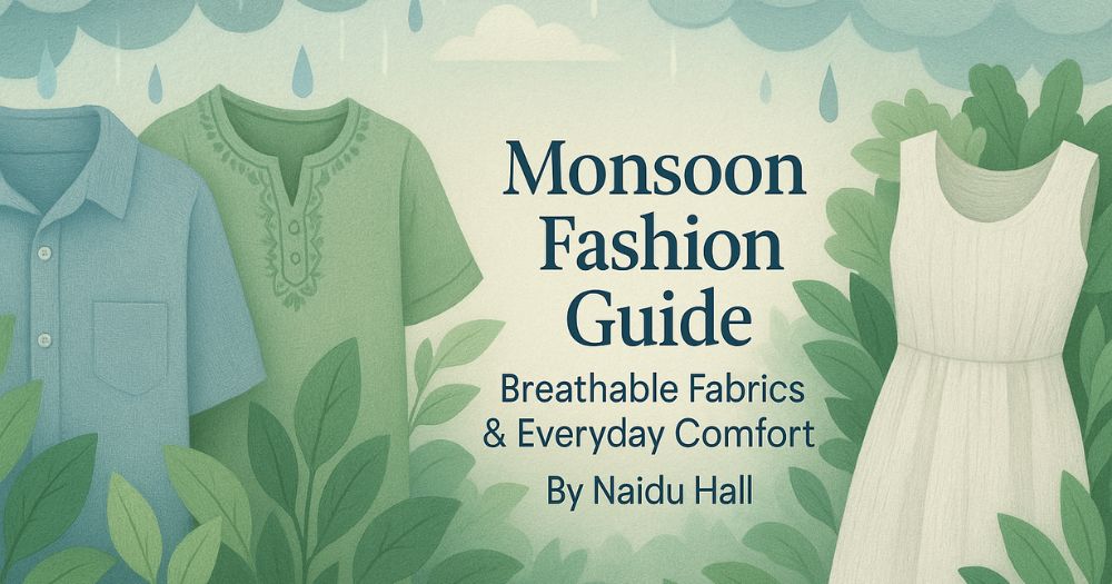Monsoon Fashion Guide: Breathable Fabrics & Everyday Comfort – By Naidu Hall