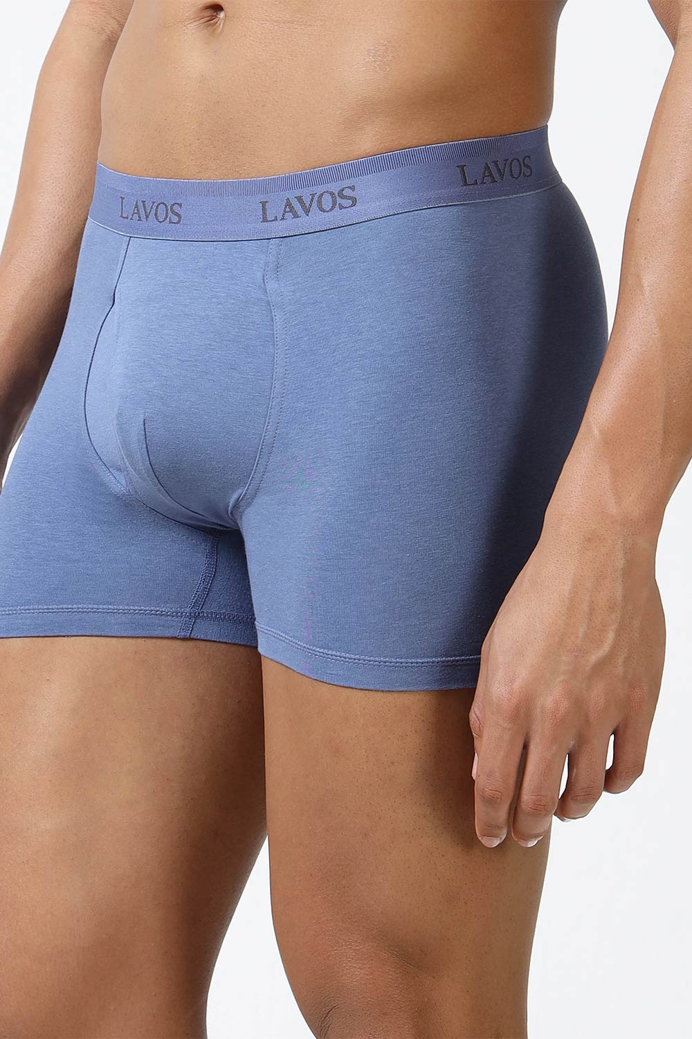 Lavos Men's Bamboo Cotton Trunks Briefs | Mid Rise 4-Way Stretch Underwear | Ultra-Soft Organic Cotton Boxer Briefs with Antibacterial Comfort - LM2006
