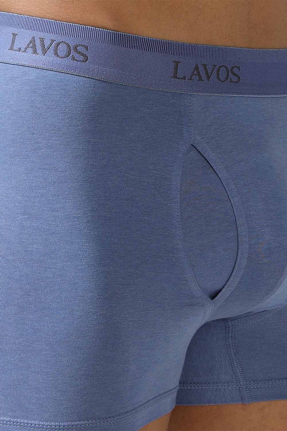 Lavos Men's Bamboo Cotton Trunks Briefs | Mid Rise 4-Way Stretch Underwear | Ultra-Soft Organic Cotton Boxer Briefs with Antibacterial Comfort - LM2006