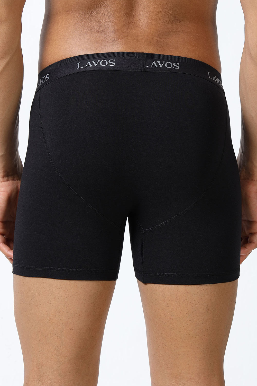 Lavos Men's Bamboo Cotton Boxer Briefs | Mid Rise 4-Way Stretch Underwear | Breathable Organic Cotton Antibacterial Trunks - LM2003