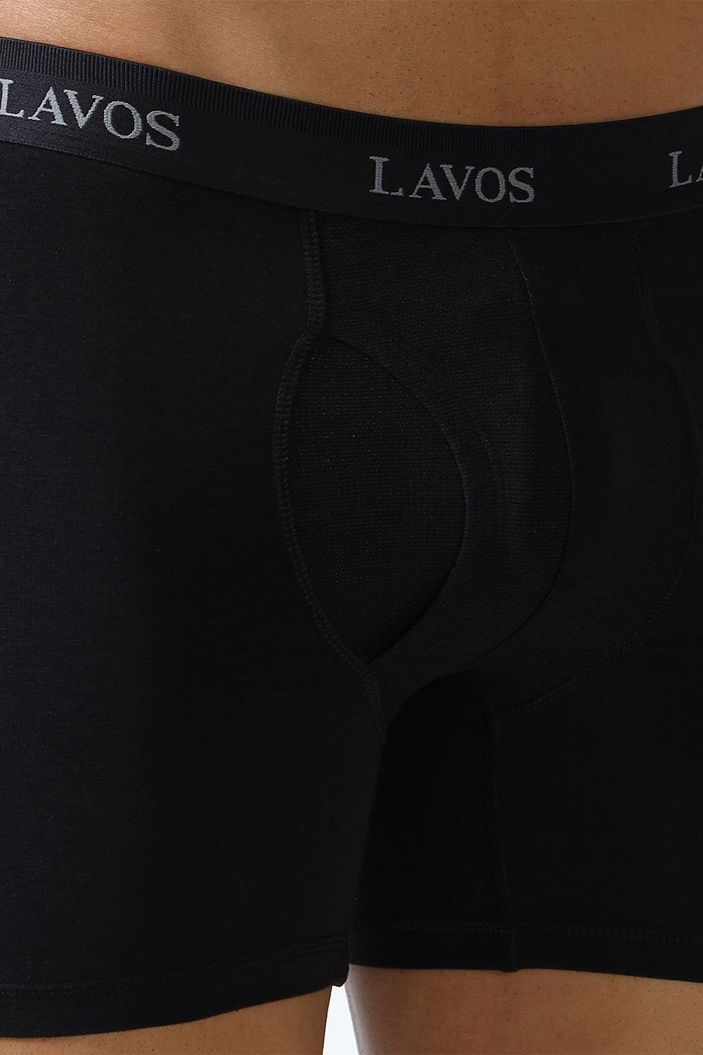 Lavos Men's Bamboo Cotton Boxer Briefs | Mid Rise 4-Way Stretch Underwear | Breathable Organic Cotton Antibacterial Trunks - LM2003
