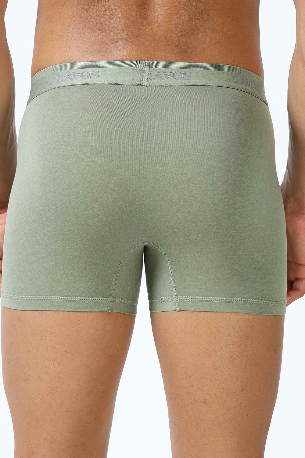 Lavos Men's Bamboo Cotton Trunks Briefs | Mid Rise 4-Way Stretch Underwear | Ultra-Soft Organic Cotton Boxer Briefs with Antibacterial Comfort - LM2006