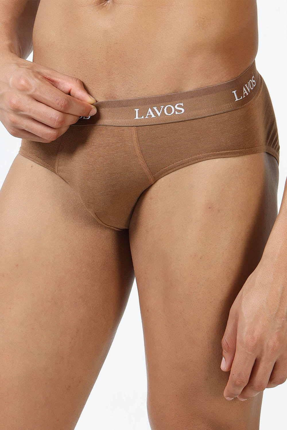Lavos Men's Bamboo Cotton Airflow Brief | Mid Rise 4-Way Stretch Underwear | Ultra-Soft Antibacterial Organic Cotton Innerwear - LM2009