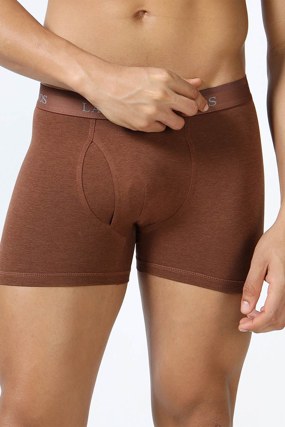 Lavos Men's Bamboo Cotton Trunks Briefs | Mid Rise 4-Way Stretch Underwear | Ultra-Soft Organic Cotton Boxer Briefs with Antibacterial Comfort - LM2006