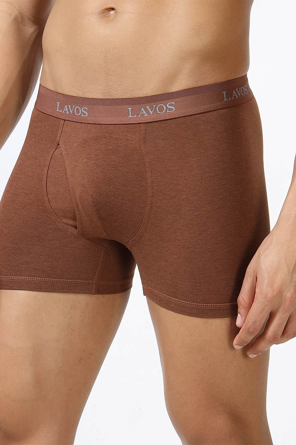 Lavos Men's Bamboo Cotton Trunks Briefs | Mid Rise 4-Way Stretch Underwear | Ultra-Soft Organic Cotton Boxer Briefs with Antibacterial Comfort - LM2006