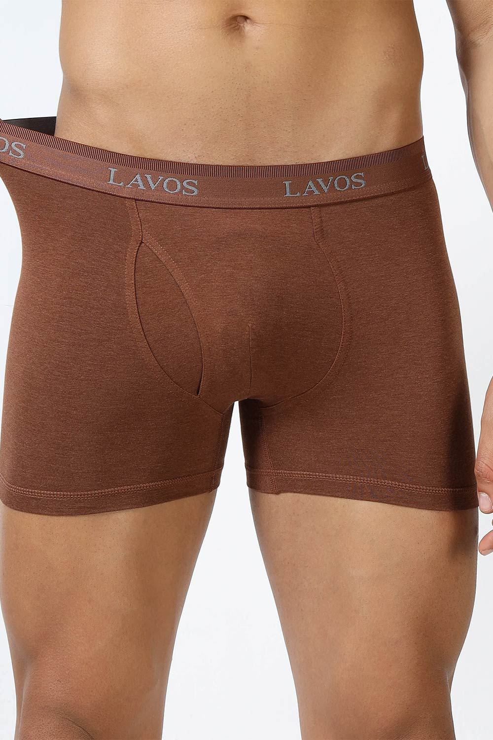Lavos Men's Bamboo Cotton Trunks Briefs | Mid Rise 4-Way Stretch Underwear | Ultra-Soft Organic Cotton Boxer Briefs with Antibacterial Comfort - LM2006