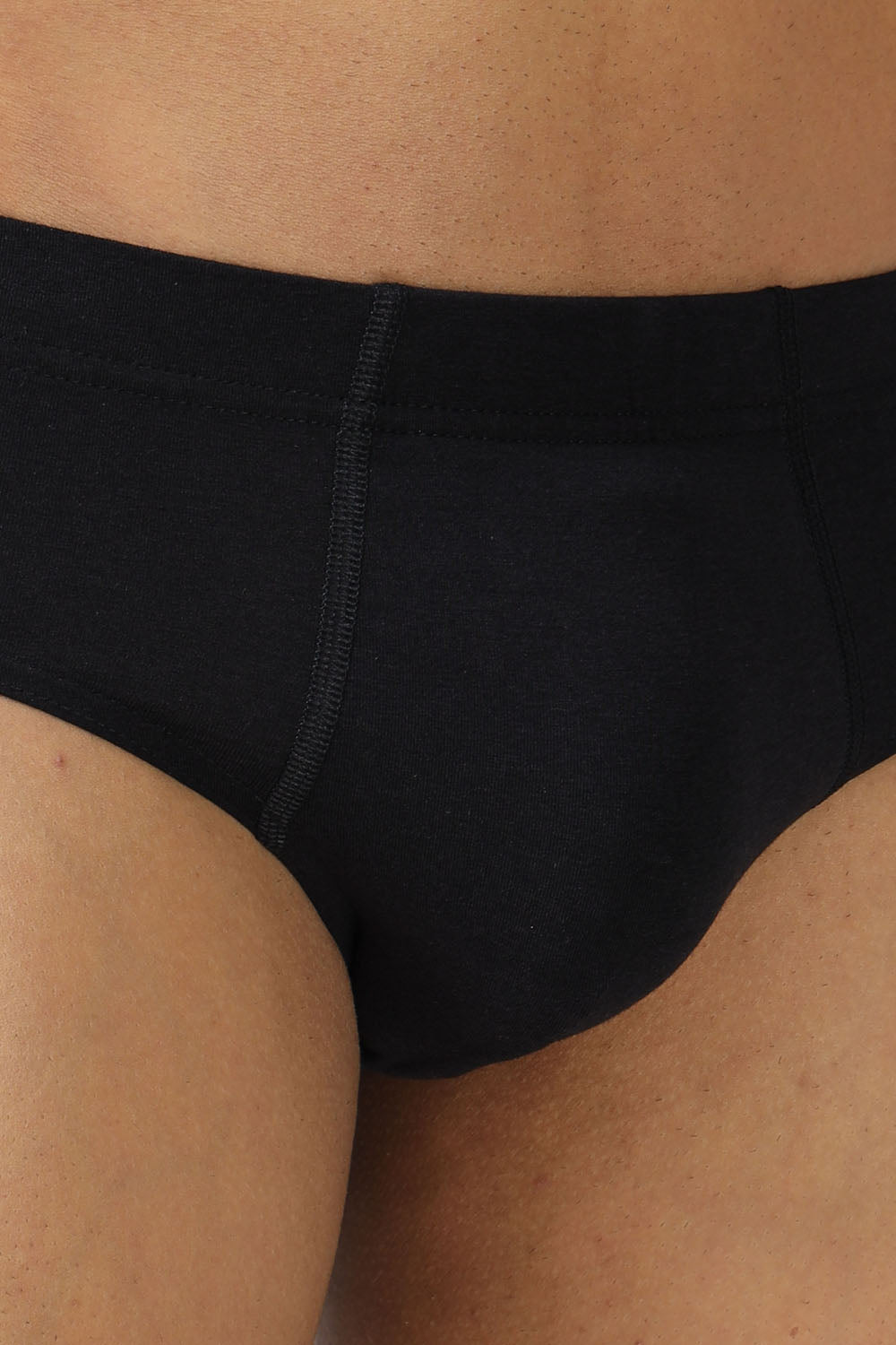 Lavos Men's Bamboo Cotton Brief | Mid Rise Solid Innerwear | 4-Way Stretch Organic Cotton Underwear with Natural Support - LM2011