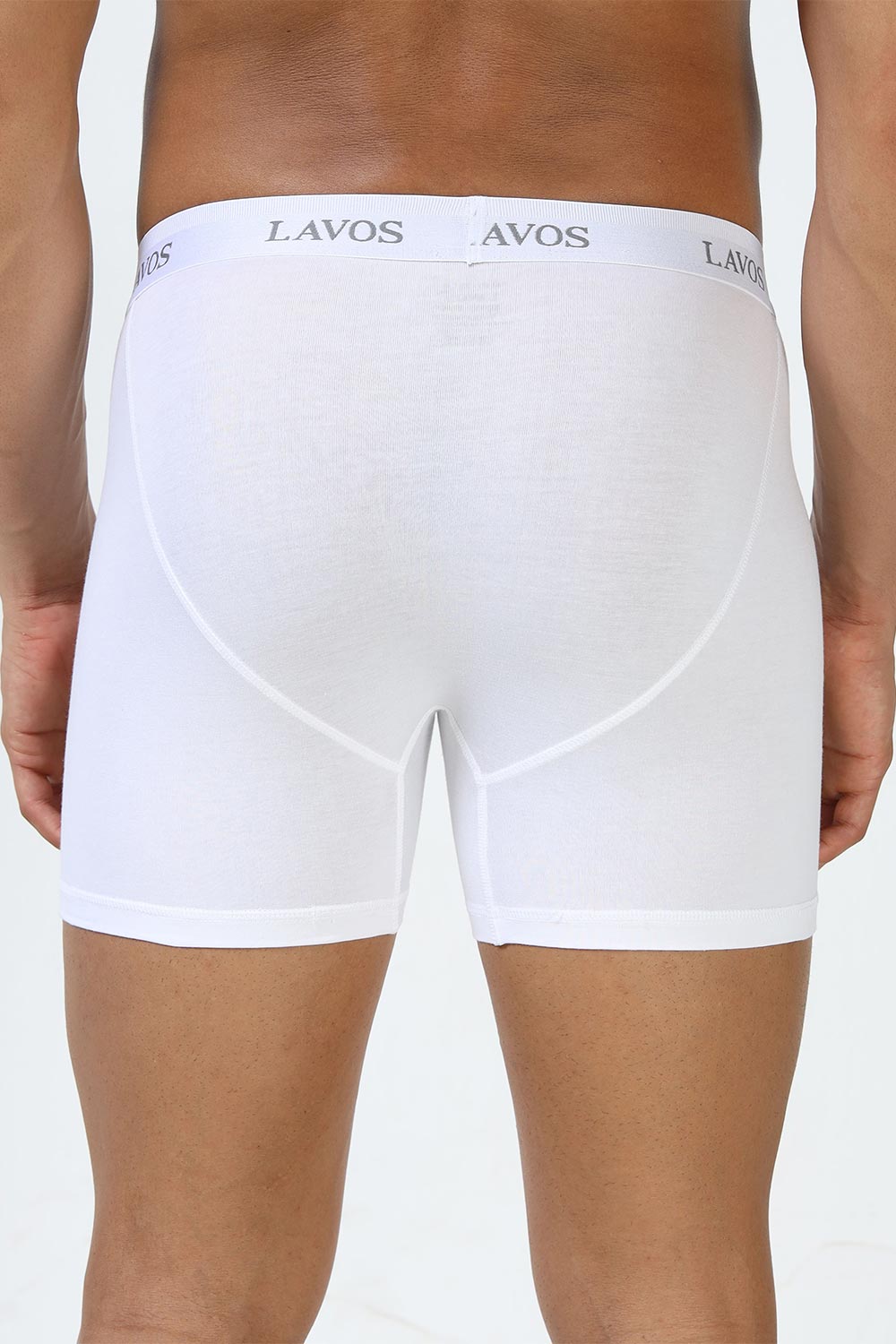 Lavos Men's Bamboo Cotton Boxer Briefs | Mid Rise 4-Way Stretch Underwear | Breathable Organic Cotton Antibacterial Trunks - LM2003