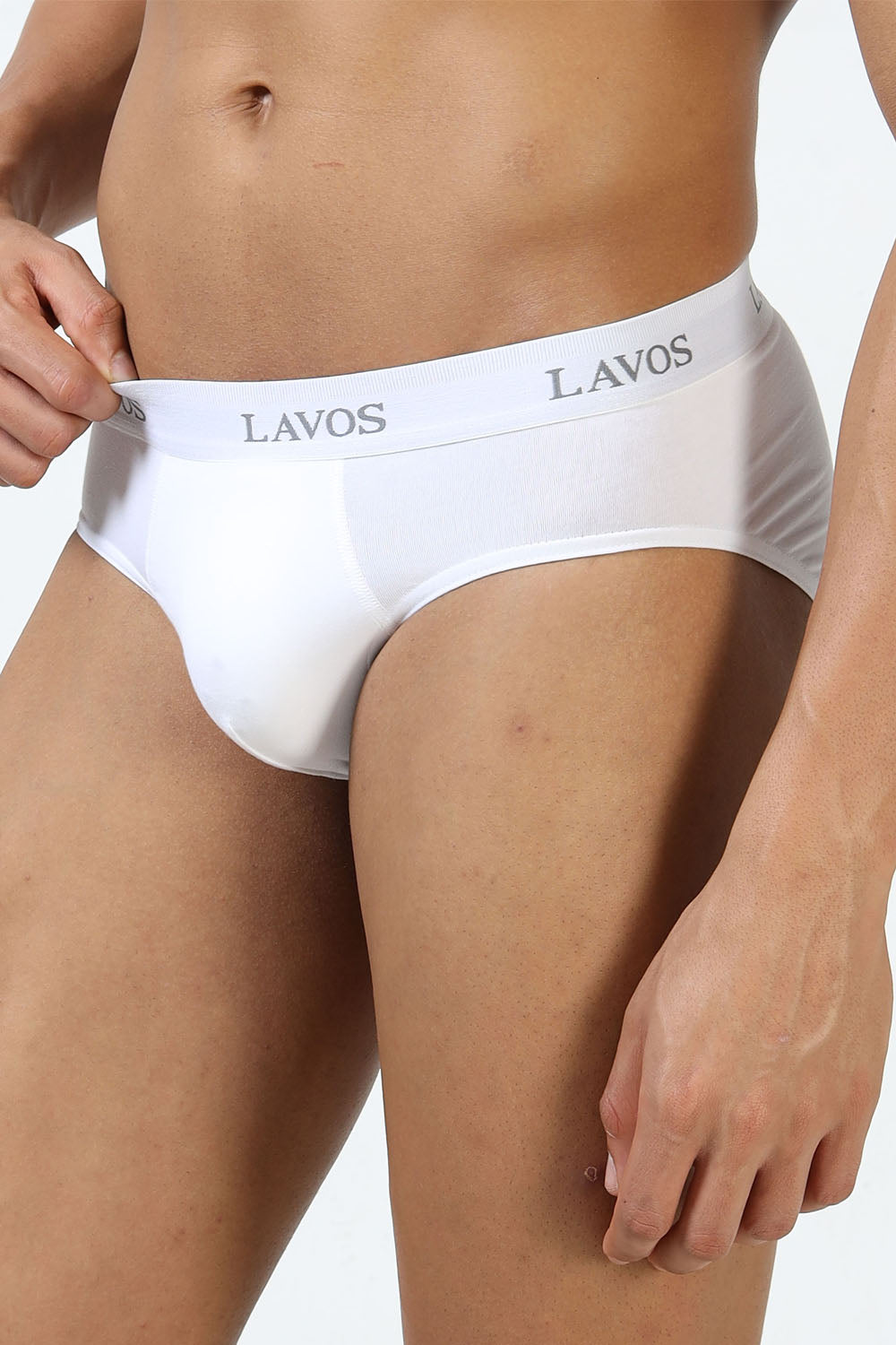 Lavos Men's Bamboo Cotton Airflow Brief | Mid Rise 4-Way Stretch Underwear | Ultra-Soft Antibacterial Organic Cotton Innerwear - LM2009