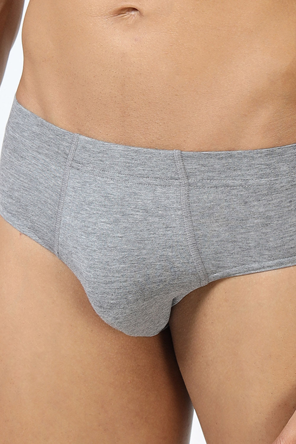 Lavos Men's Bamboo Cotton Brief | Mid Rise Solid Innerwear | 4-Way Stretch Organic Cotton Underwear with Natural Support - LM2011