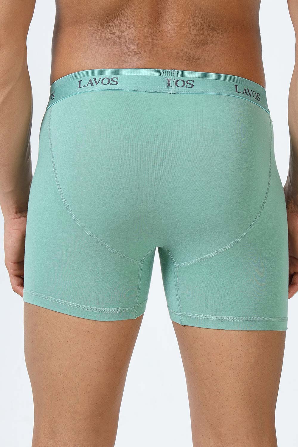 Lavos Men's Bamboo Cotton Boxer Briefs | Mid Rise 4-Way Stretch Underwear | Breathable Organic Cotton Antibacterial Trunks - LM2003