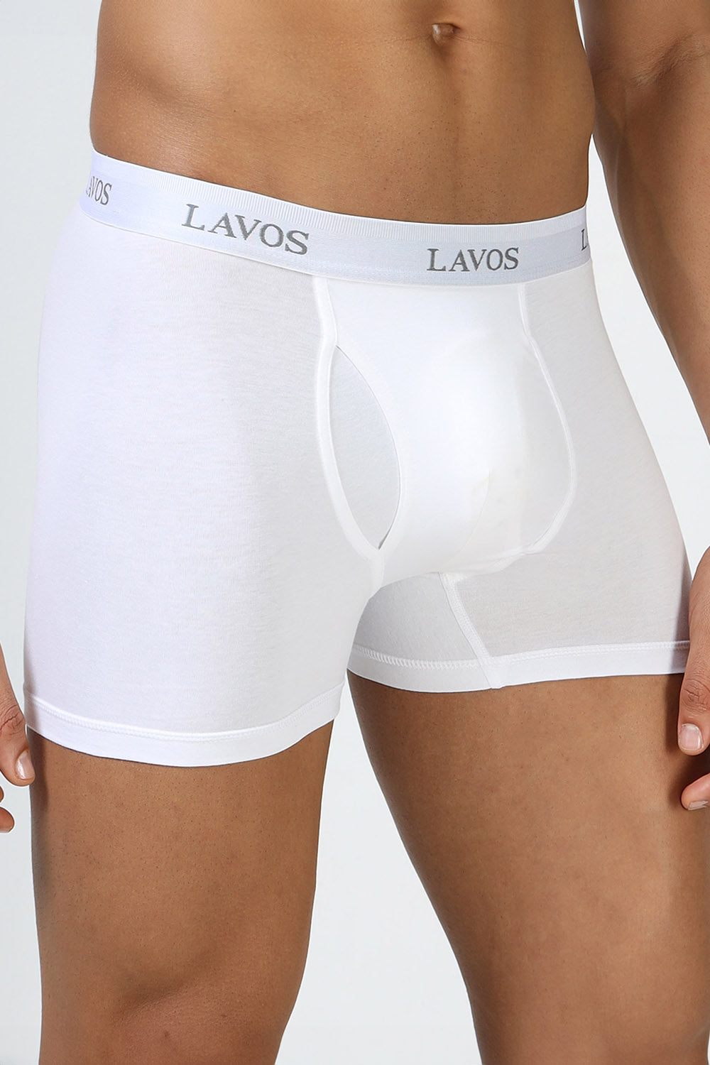 Lavos Men's Bamboo Cotton Trunks Briefs | Mid Rise 4-Way Stretch Underwear | Ultra-Soft Organic Cotton Boxer Briefs with Antibacterial Comfort - LM2006