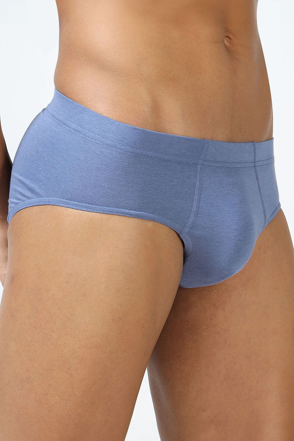 Lavos Men's Bamboo Cotton Brief | Mid Rise Solid Innerwear | 4-Way Stretch Organic Cotton Underwear with Natural Support - LM2011