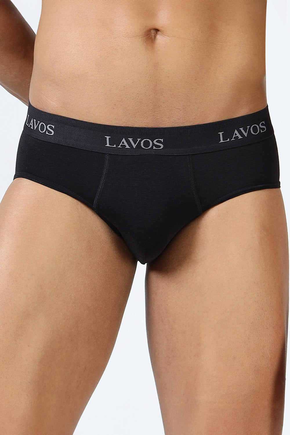 Lavos Men's Bamboo Cotton Airflow Brief | Mid Rise 4-Way Stretch Underwear | Ultra-Soft Antibacterial Organic Cotton Innerwear - LM2009