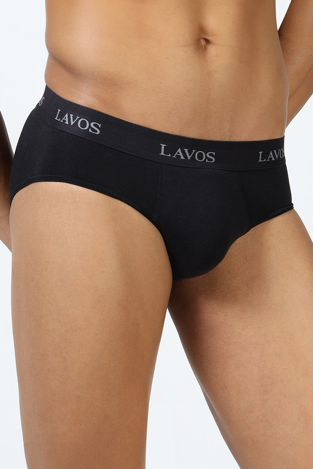 Lavos Men's Bamboo Cotton Airflow Brief | Mid Rise 4-Way Stretch Underwear | Ultra-Soft Antibacterial Organic Cotton Innerwear - LM2009