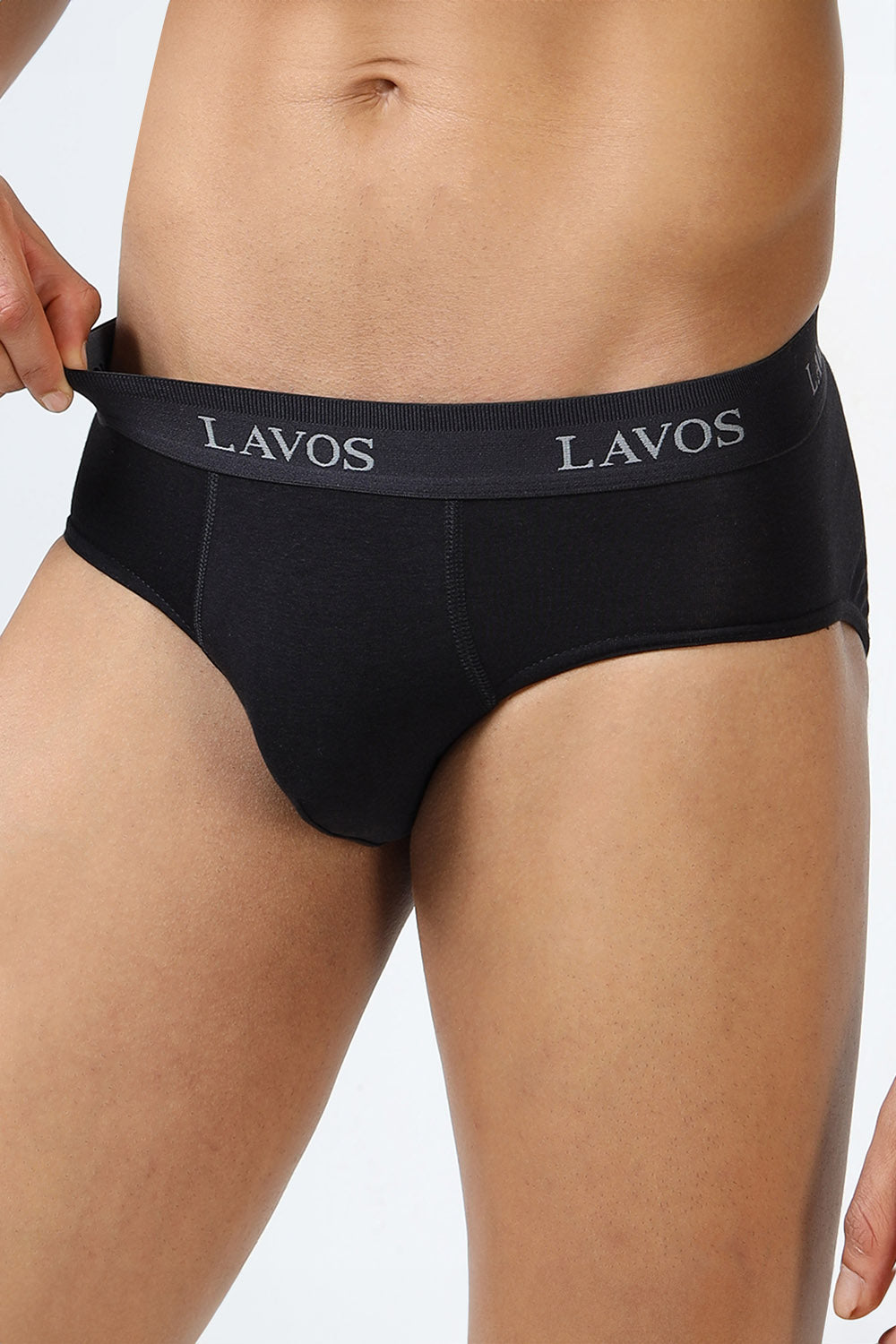Lavos Men's Bamboo Cotton Airflow Brief | Mid Rise 4-Way Stretch Underwear | Ultra-Soft Antibacterial Organic Cotton Innerwear - LM2009