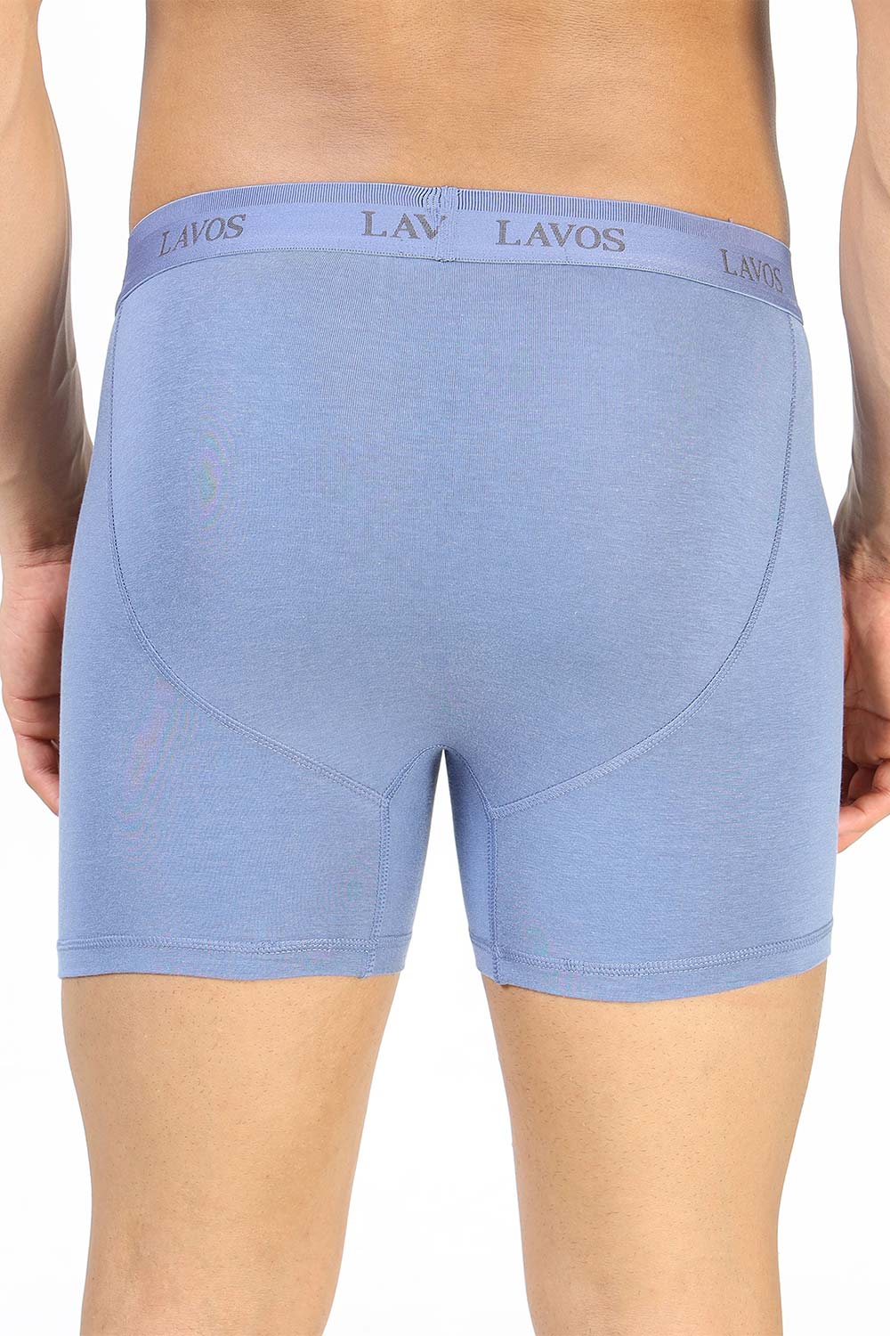 Lavos Men's Bamboo Cotton Boxer Briefs | Mid Rise 4-Way Stretch Underwear | Breathable Organic Cotton Antibacterial Trunks - LM2003