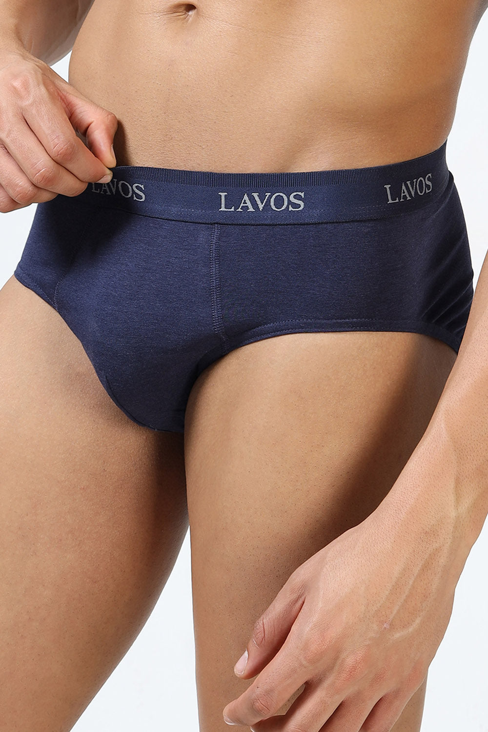 Lavos Men's Bamboo Cotton Airflow Brief | Mid Rise 4-Way Stretch Underwear | Ultra-Soft Antibacterial Organic Cotton Innerwear - LM2009