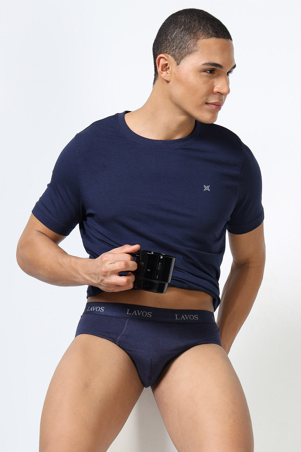 Lavos Men's Bamboo Cotton Airflow Brief | Mid Rise 4-Way Stretch Underwear | Ultra-Soft Antibacterial Organic Cotton Innerwear - LM2009