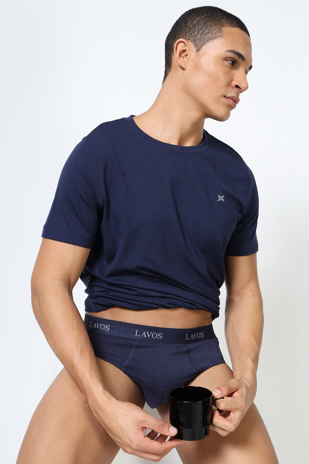 Lavos Men's Bamboo Cotton Airflow Brief | Mid Rise 4-Way Stretch Underwear | Ultra-Soft Antibacterial Organic Cotton Innerwear - LM2009