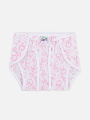 Oh Baby Printed Round Nappies Pink - Rdpr