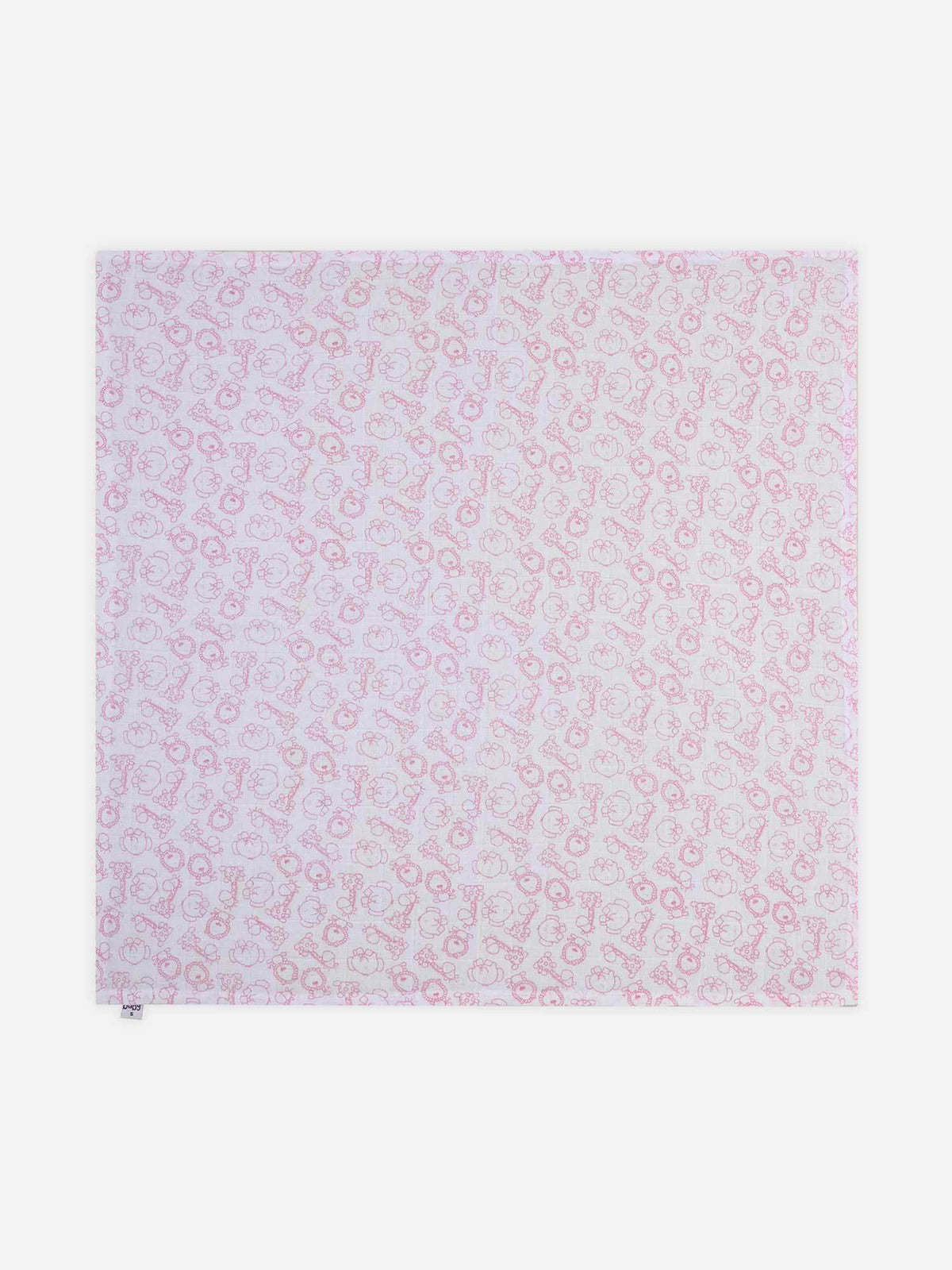 Oh Baby Cotton Printed Square Nappies - Pink - Naidu Hall Family Store
