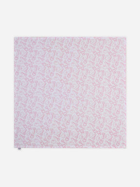 Oh Baby Cotton Printed Square Nappies - Pink