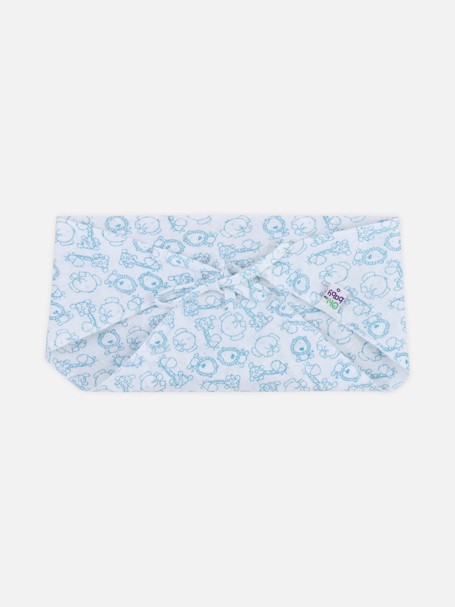 Oh Baby Printed Triangle Nappies Blue - Trpr