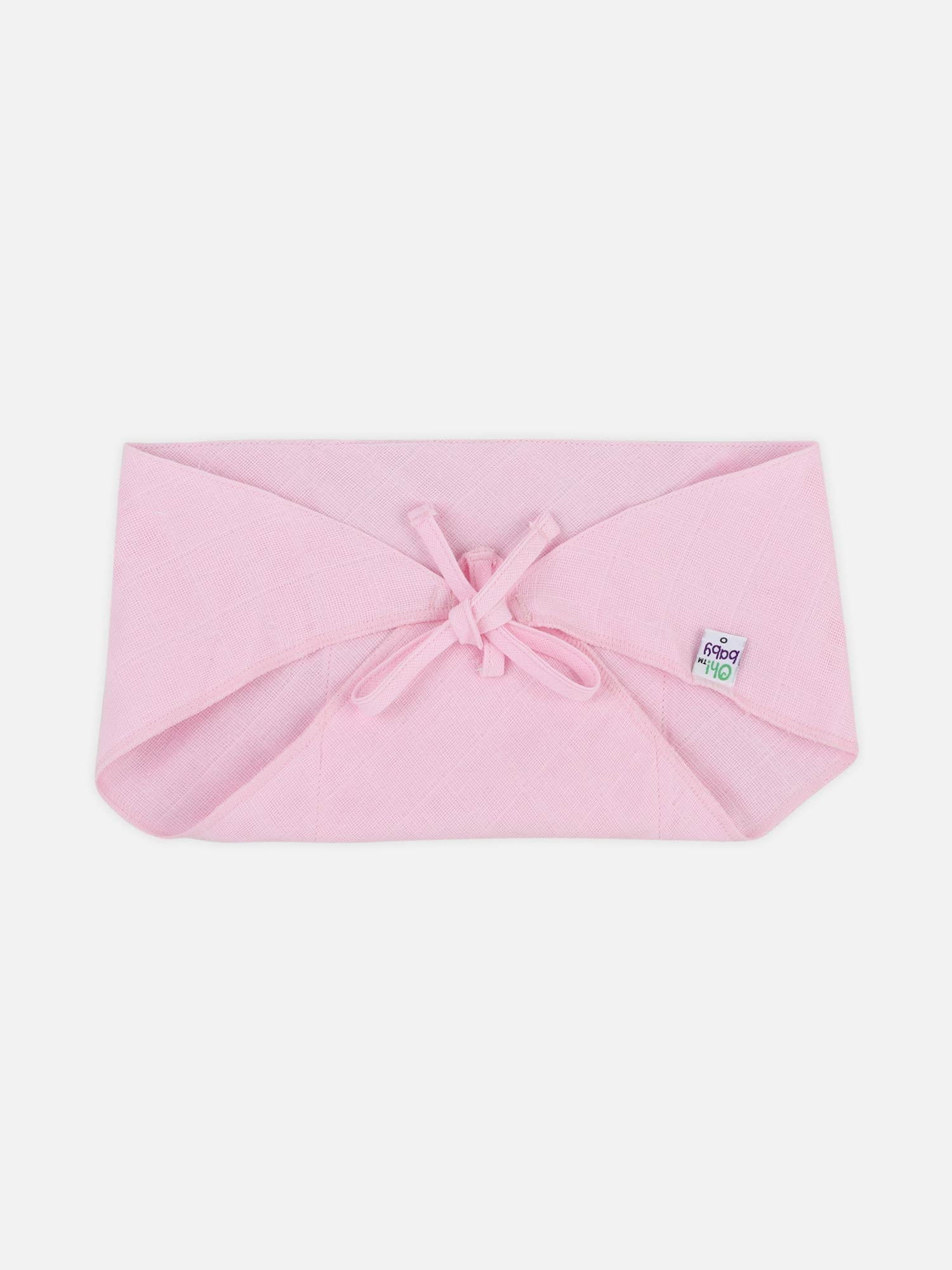 Oh Baby Plain Triangle Nappies Pink - Trpl