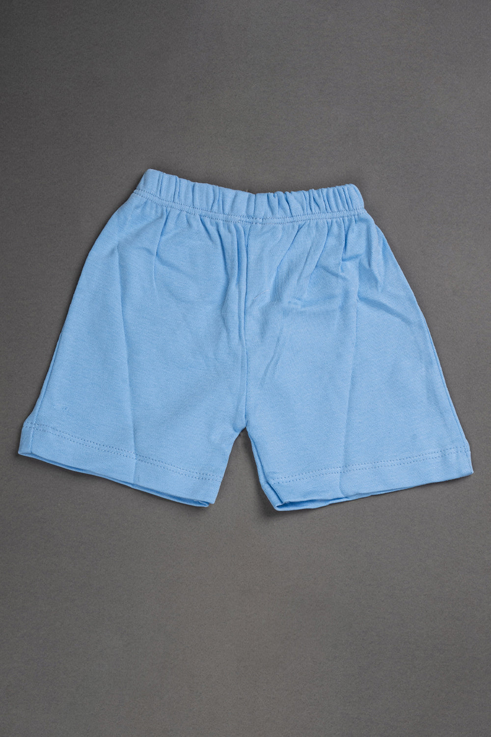 Oh Baby Cotton Interlock Knit Animal Print Shorts Pack Of - 2 - Sky Blue & Assorted - R204