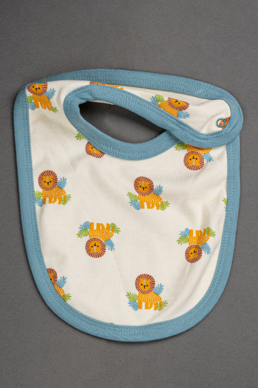 Oh Baby CottonInterlock Knit Animal Print Bib Pack Of- 2 - Blue & Assorted - B202