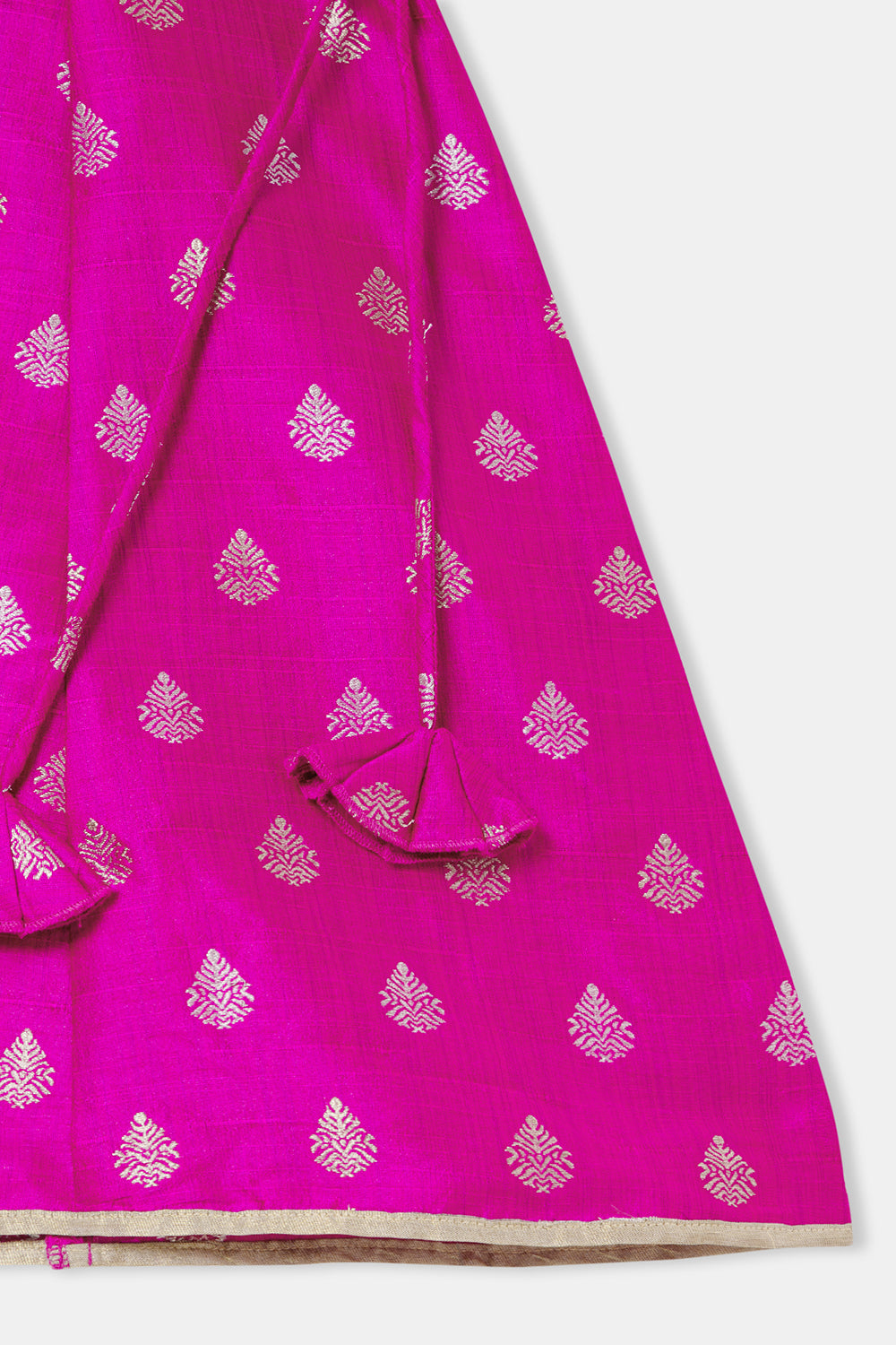 Chittythalli Asymetrical Neckline Sleeveless Ethnic Pavadai Set - Pink - PS77