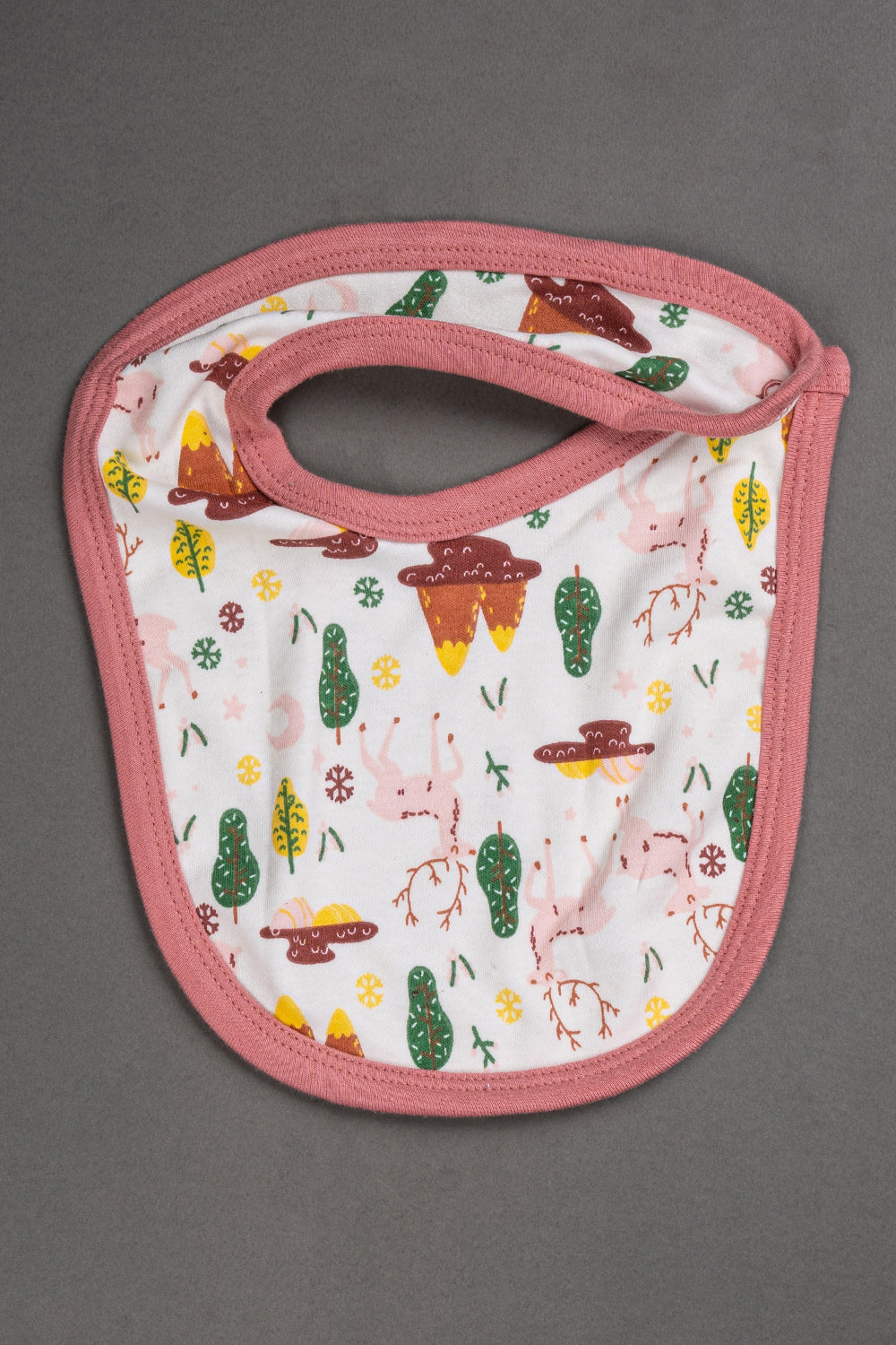 Oh Baby CottonInterlock Knit Animal Print Bib Pack Of- 2 - Pink & Assorted - B201