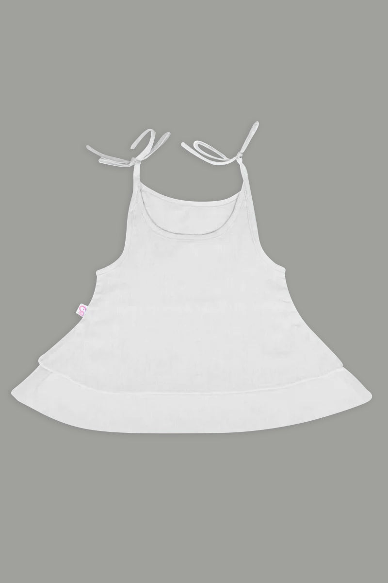 Oh Baby 100% Cotton Shoulder Knot Sleeveless Frock - FR03