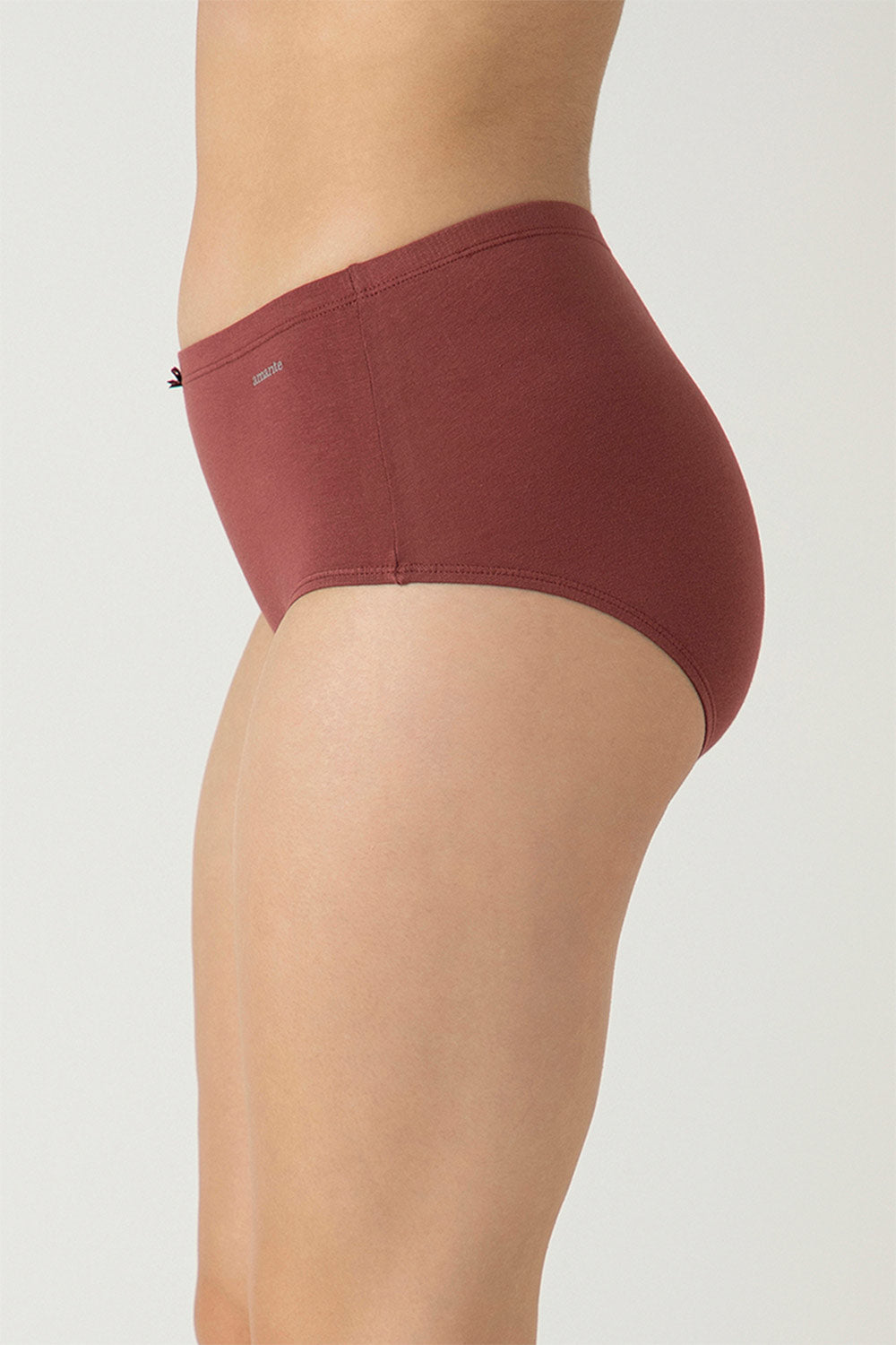 Amante Women's Cotton Full Brief Panties Pack of 3 – High Rise Full Coverage Soft Stretch Everyday Underwear - PPK53005