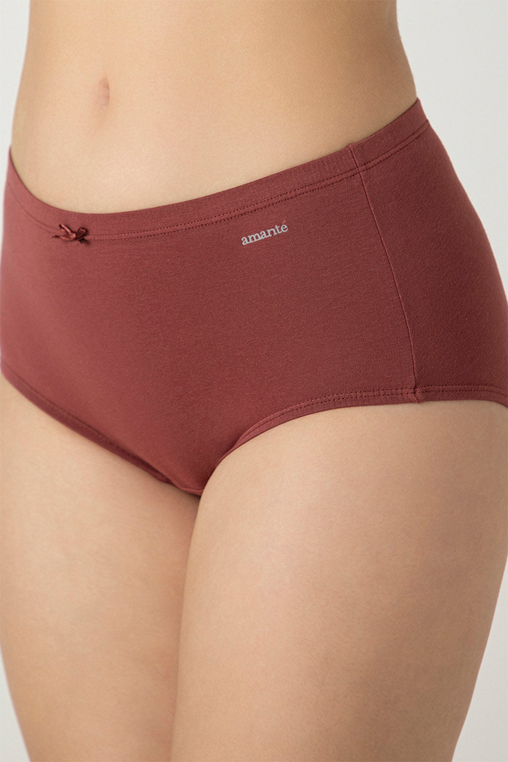 Amante Women's Cotton Bikini Panties Pack of 3 – Low Rise Breathable Soft Stretch Everyday Bikini Briefs - PPK33005