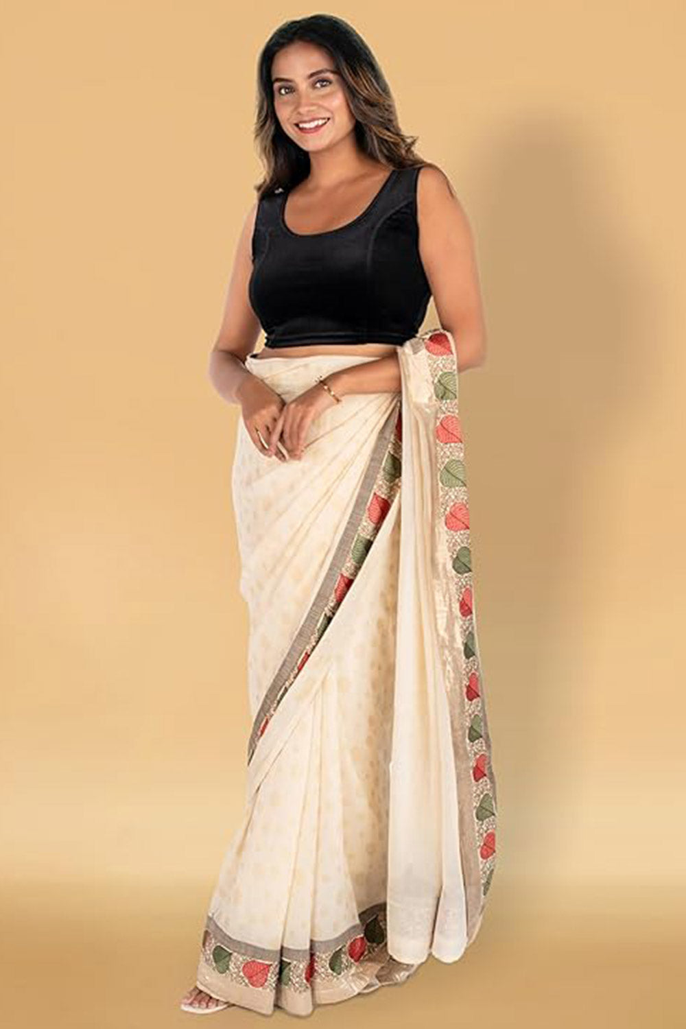 Women's Velvet Stretchable Sleeveless Princess Cut Readymade Saree Blouse – Premium Party Wear Ethnic Blouse - 1940V