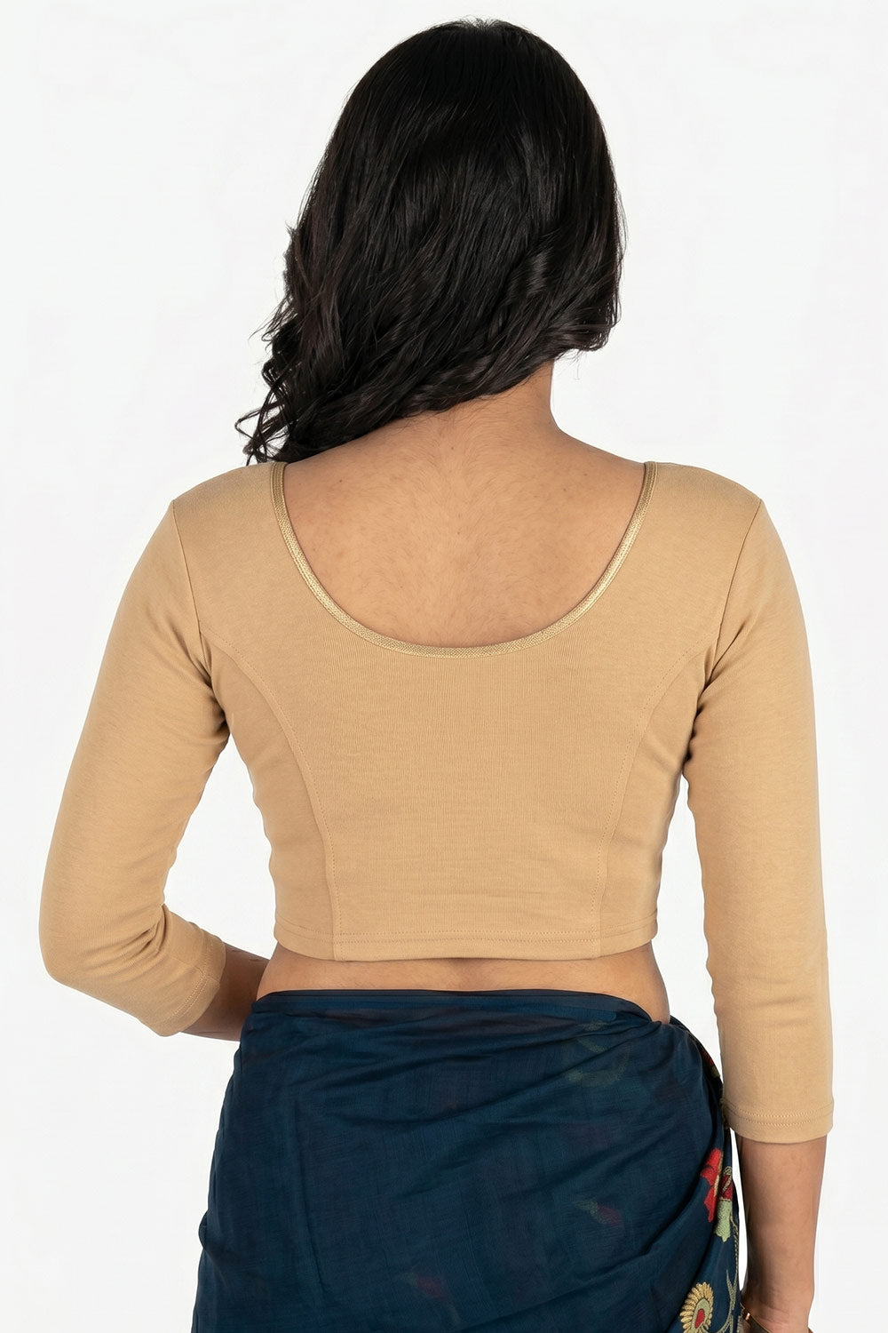 Women's Stretchable Princess Cut Readymade Saree Blouse – 3/4 Sleeve Ethnic Blouse for Women - 2214