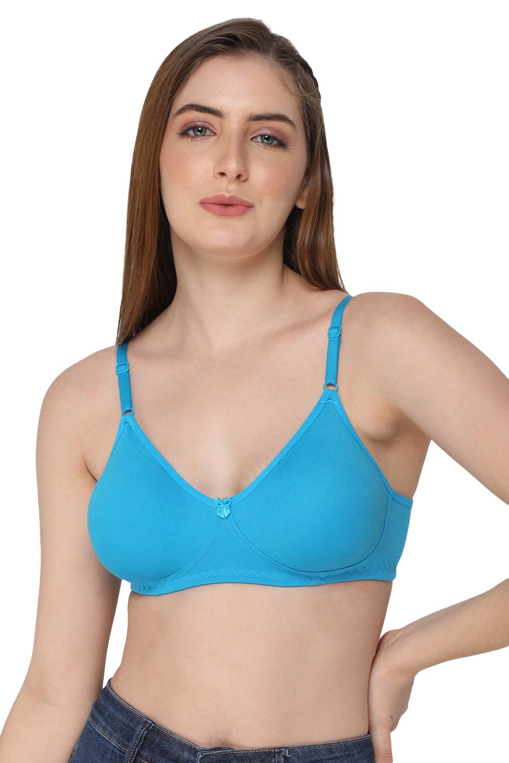 Intimacy Saree Bra IN29 - Vibrant Blue Atoll for a Fresh Style