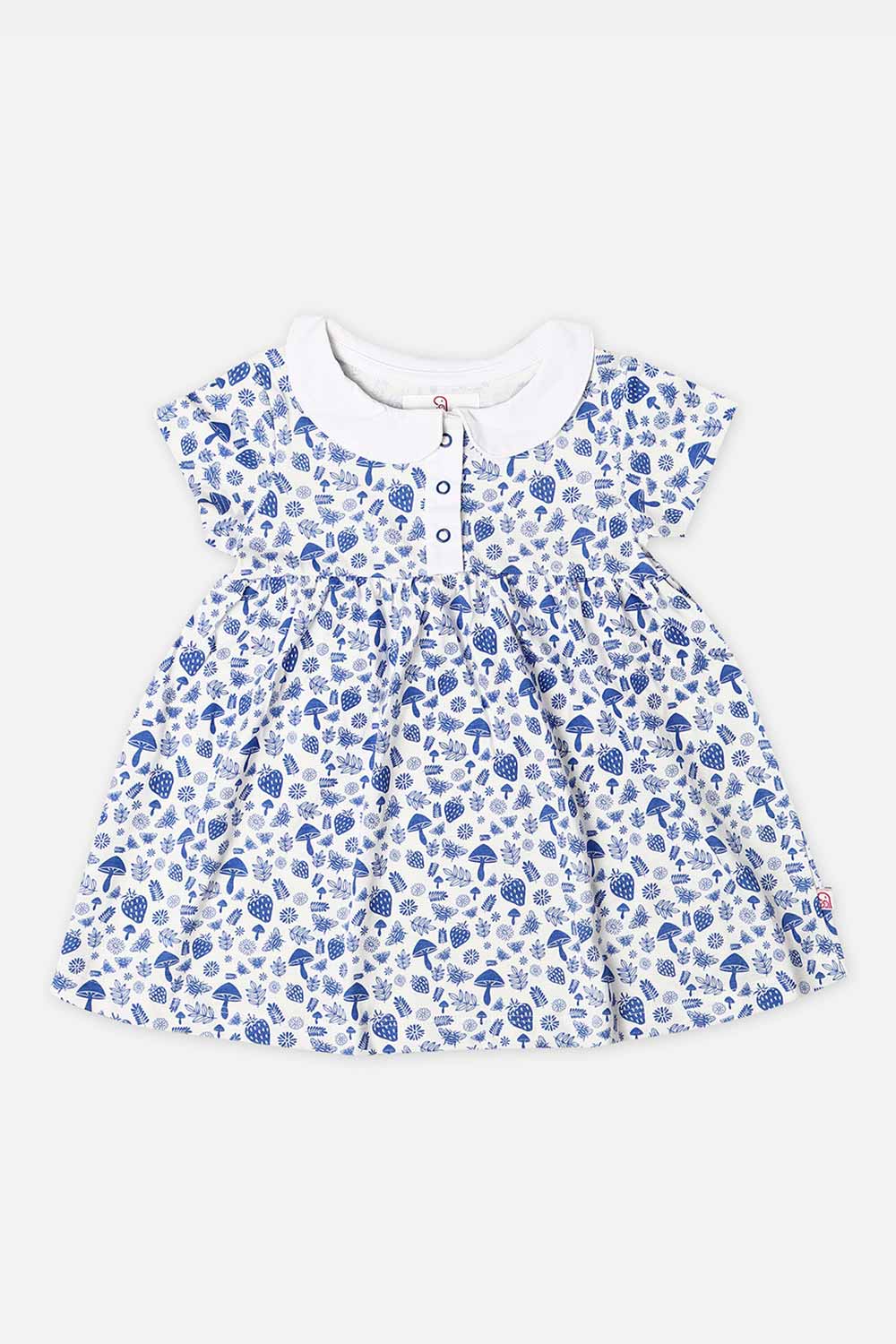 Oh Baby Frock Knitted Front Open Blue-Dr07