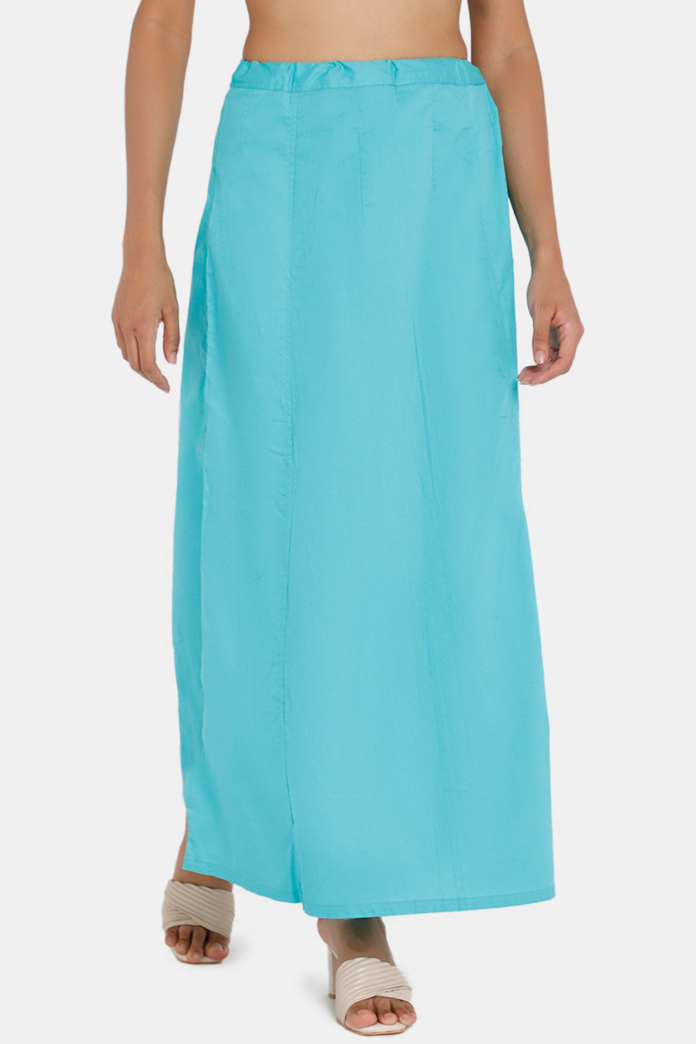 Premium 100% Cotton Saree Inskirt in Popular Colors | Naidu 6-Part Saree Hall Petticoat HC36 | Teals