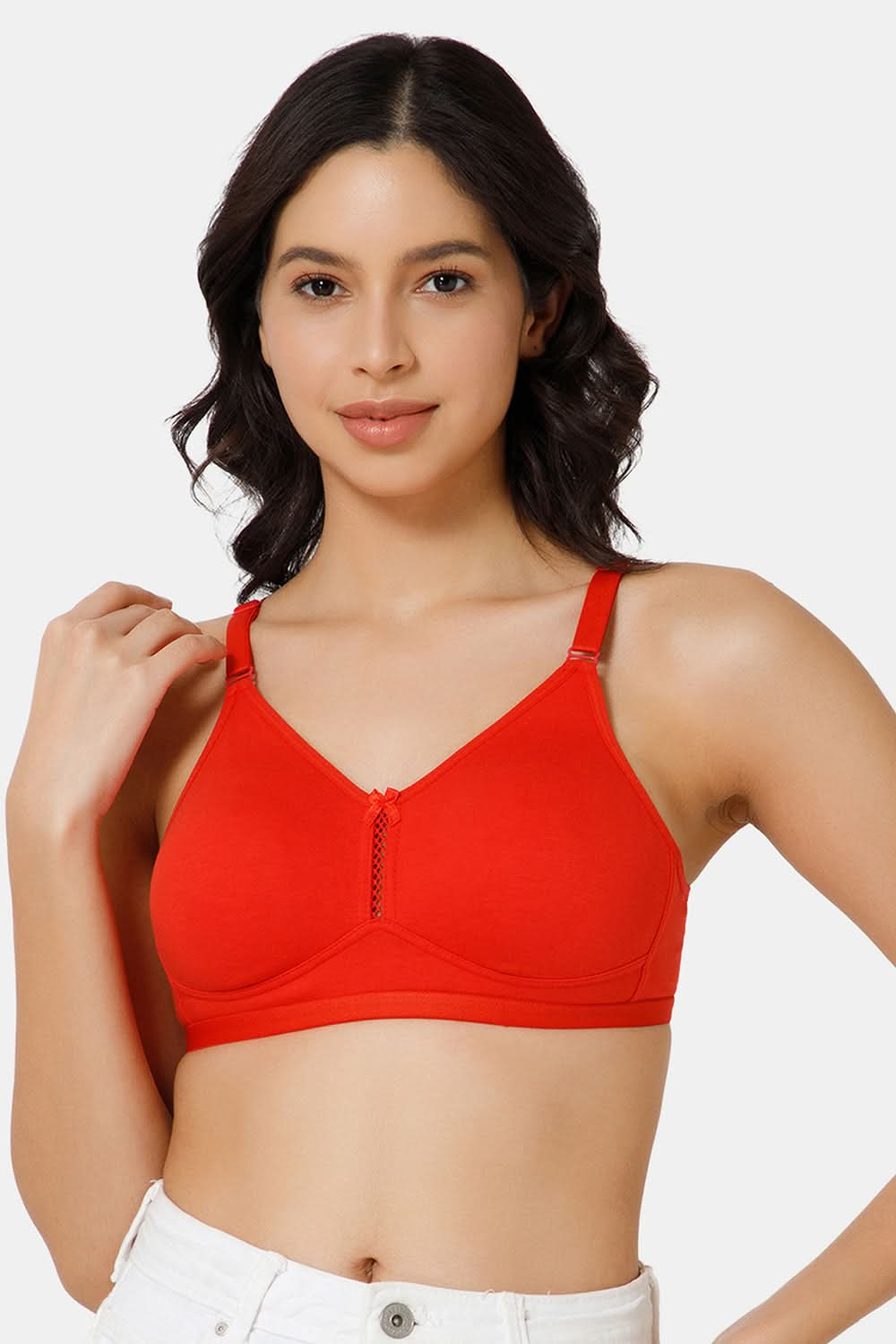 Naidu Hall Non-Padded Non-Wired Everyday T-Shirt Bra -Orange