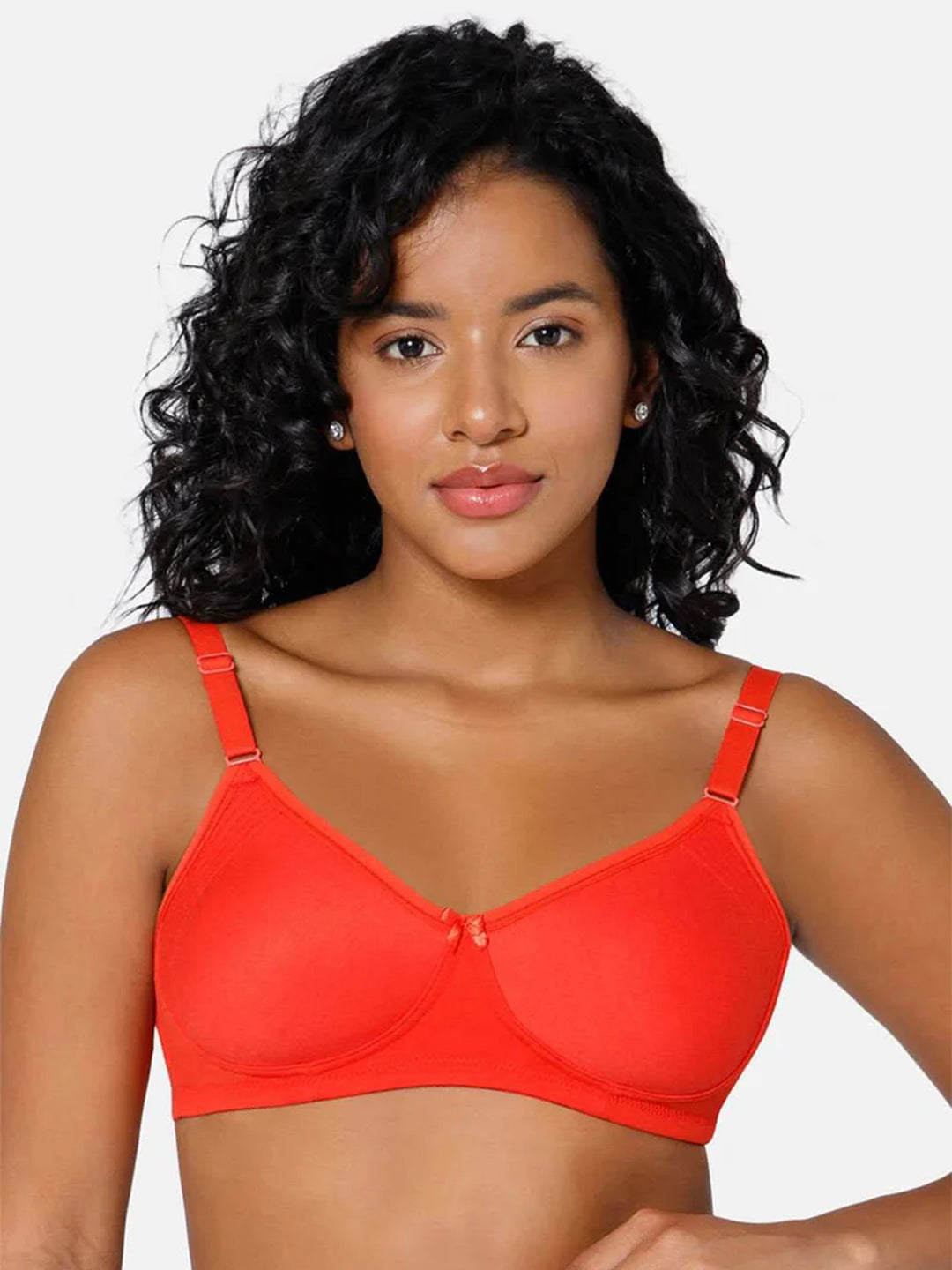 Everyday Full Coverage Non-Padded Intimacy  T-Shirt Saree Bra - Fiery Red - DEFC - Flat Rs. 80