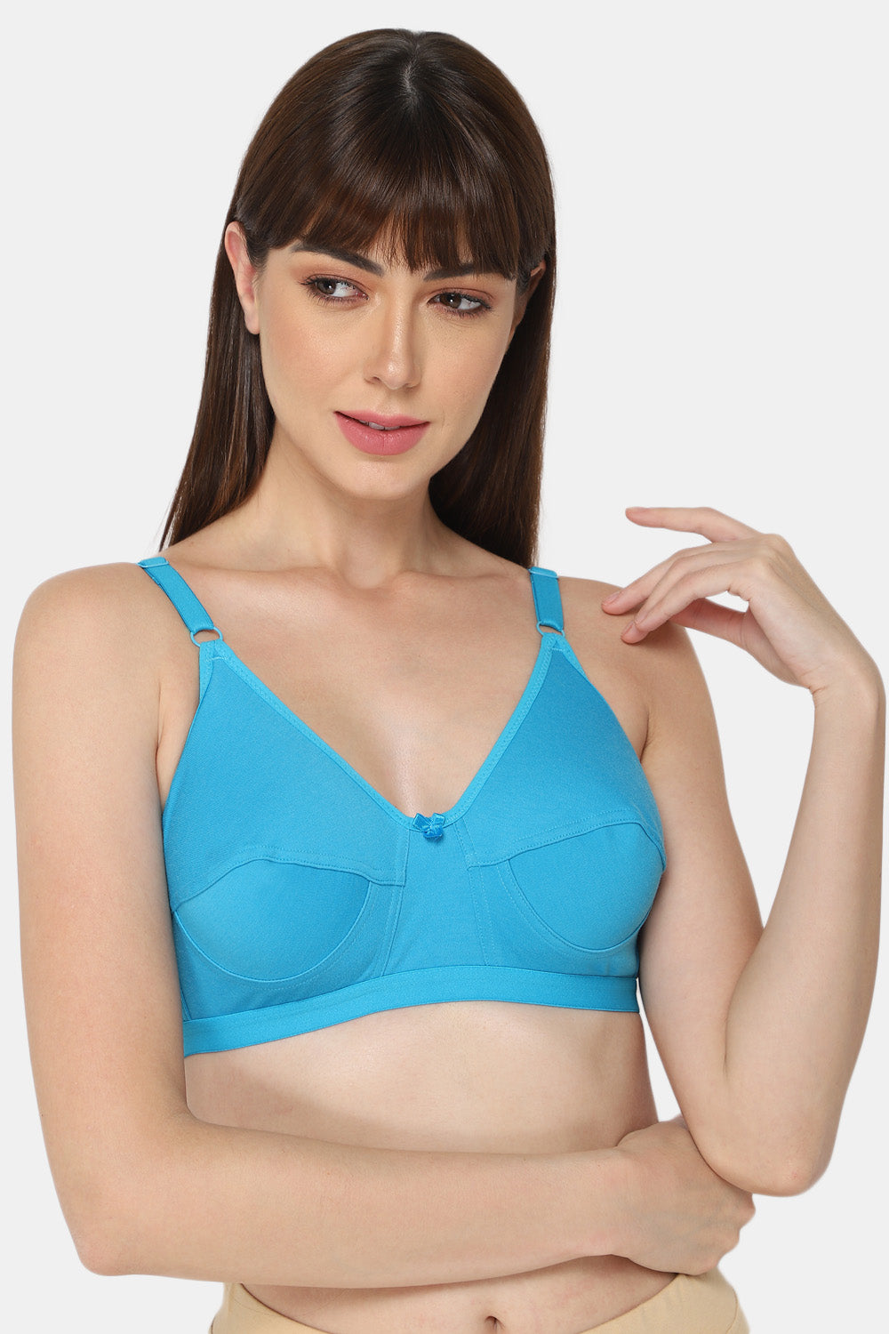 High Coverage Non-Wired Non-Padded Wide & Adjustable Strap Intimacy Saree Bra - INT01